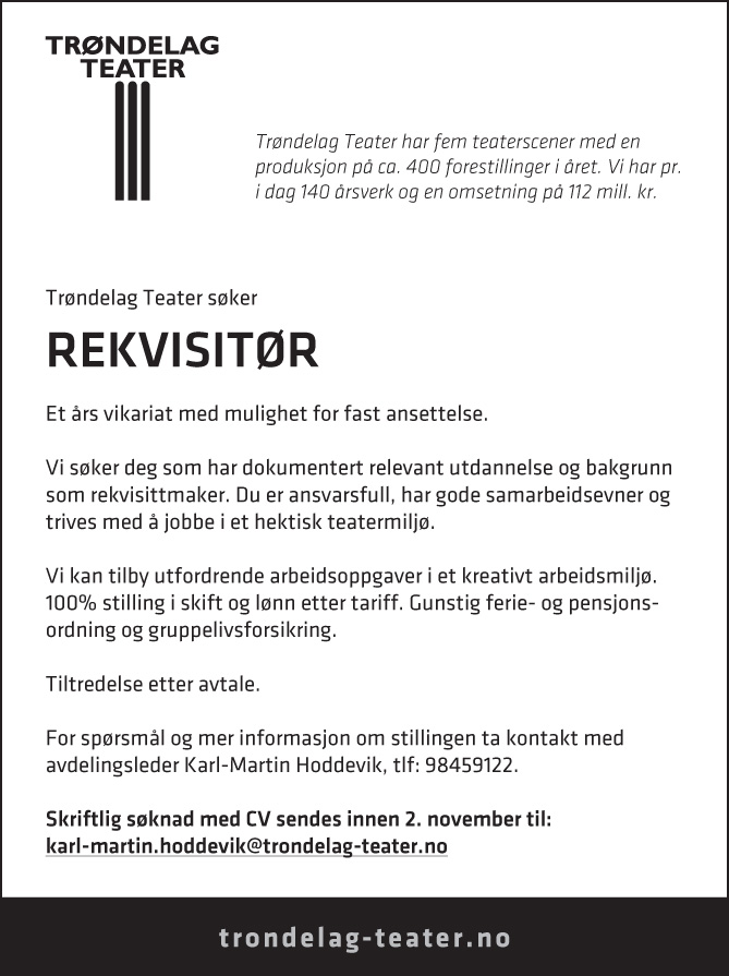 Ledig stilling